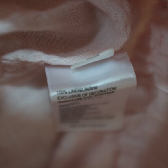 Rafaella Blush Pink 100% Linen Drawstring Palazzo Pants Size 3XL - Picture 9 of 9